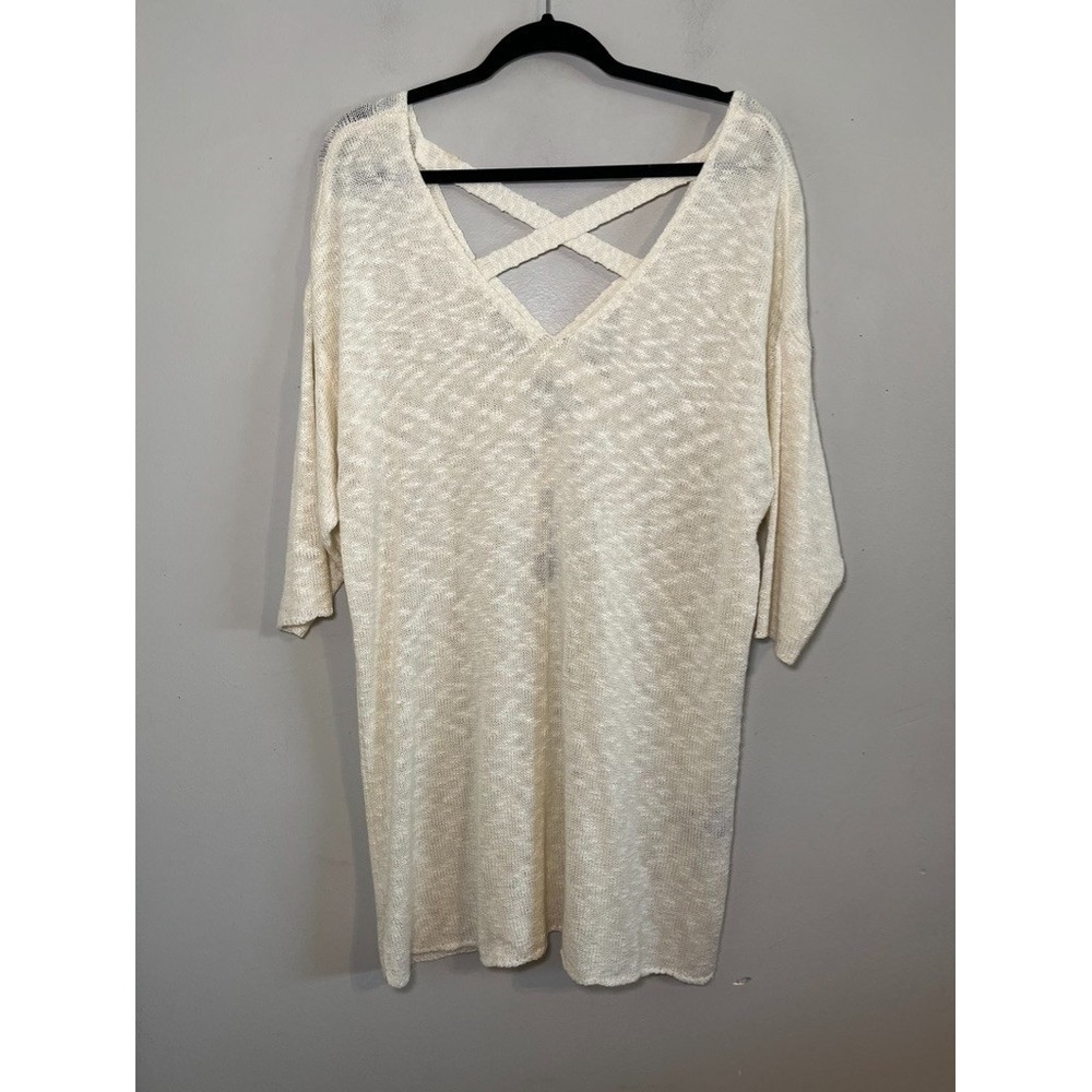Torrid Neutral Knit Tunic Sweater 2X Relaxed Lagen Minimalist Classic Retro